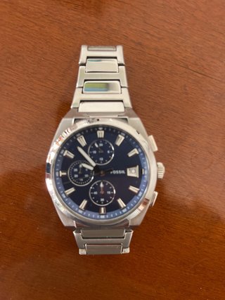 Reloj Fossil Cronógrafo Azul y Plateado
