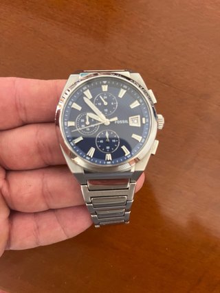 Reloj Fossil Cronógrafo Azul y Plateado