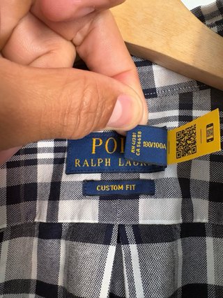 Camisa Polo Ralph Lauren Cuadros  Talla L