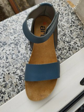 Sandalias Art Piel Azul Talla 40