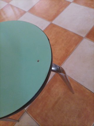 Banqueta Taburete Verde y Cromado