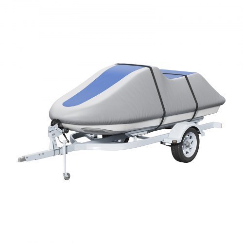 Copertura per Jet Ski, Copertura PWC impermeabile e trainabile da 3200-3420 mm, tessuto Oxford marino 600D resistente, copertura Seadoo resistente ai raggi UV con fibbie, copertura...