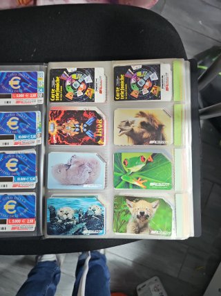 Album di schede telefoniche vintage e altre estere