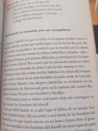 Libro Robin Hood en ingles y castellano