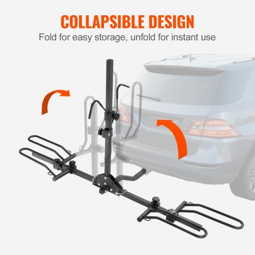Supporto per Bicicletta a Gancio, Stile Piattaforma per 2 Biciclette, Capacità Max 80 LBS per Ricevitore 1.25-/2 Pollici, Trasportatore di Biciclette...