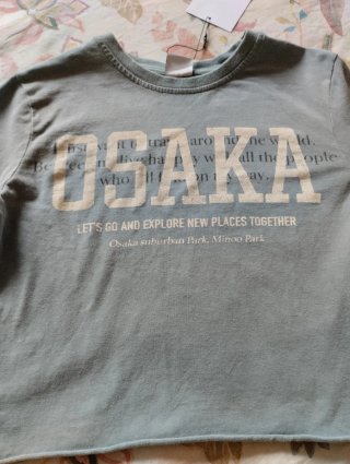 Camiseta Bershka Osaka manga larga verde