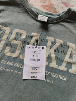 Camiseta Bershka Osaka manga larga verde