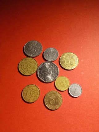 Lote 9 Monedas Antiguas Francesas