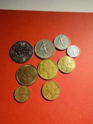 Lote 9 Monedas Antiguas Francesas