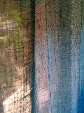 Cortinas Ojal Azul Turquesa 225x140 tipo lino