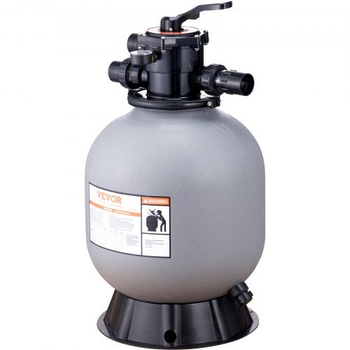 Filtro a sabbia, 19 pollici, flusso fino a 45 GPM, sistema di filtraggio a sabbia per piscina fuori terra con valvola multiporta a 7 vie, filtro, riflusso, risciacquo, ricircolo,...
