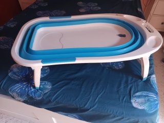 Bañera plegable Interbaby azul