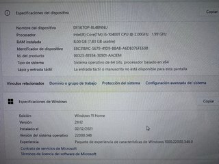 HP All in One Ordenador Blanco Poco Uso
