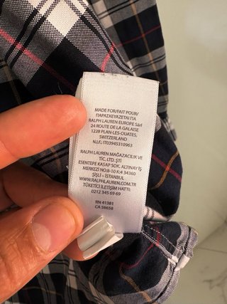 Camisa Polo Ralph Lauren Cuadros Talla L