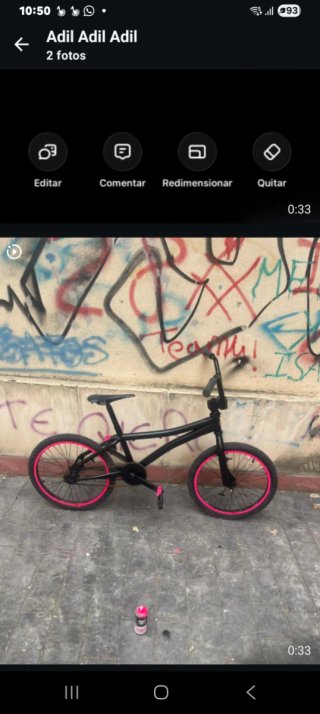 Bicicleta BMX Monty Negra y Rosa