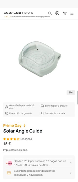 Guía de ángulo solar EcoFlow