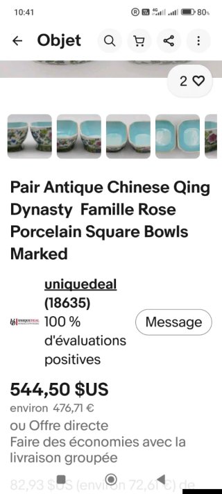 Cuenco antiguo Dinastía Qing China siglo XIX