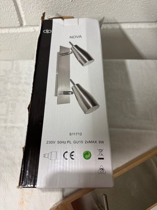 Aplique Lampara Metal Plata 2 Focos