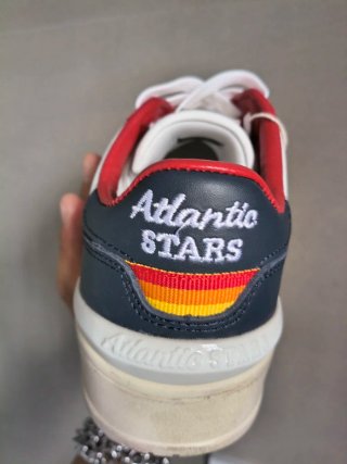 Atlantic Stars tg 43 Uomo bianco/rosso Nuovo Pelle