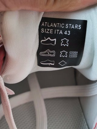 Atlantic Stars tg 43 Uomo bianco/rosso Nuovo Pelle