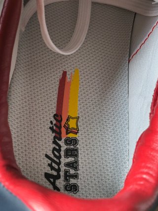 Atlantic Stars tg 43 Uomo bianco/rosso Nuovo Pelle