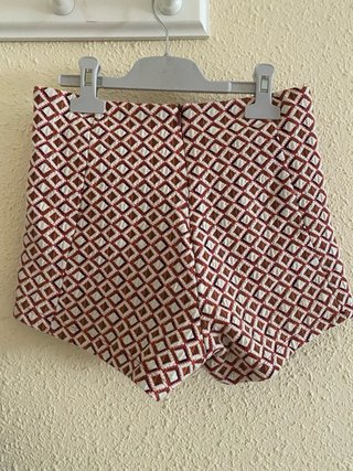 Shorts de vestir con estampado de rombos