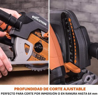 Sierra circular de mano Evolution R185CCSX+