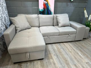 Sofá cama chaise longue 250cm + arcón