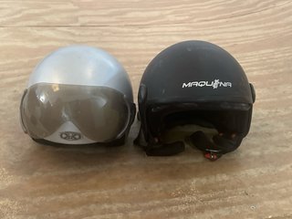 2 Cascos Moto con Visera y Logo