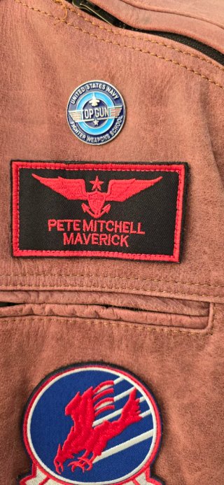 Chaqueta de moto Lovo  Top Gun con parches