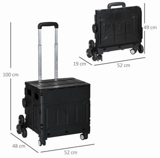 Carrito de Compra Plegable Negro