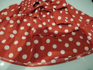 Falda volantes lunares roja