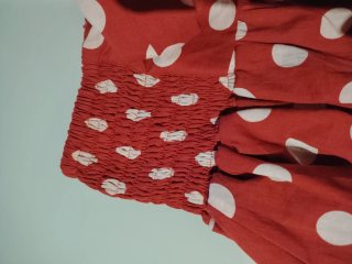 Falda volantes lunares roja