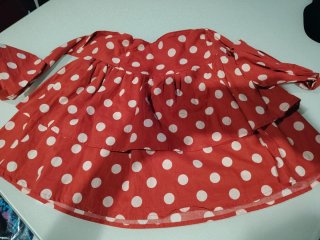 Falda volantes lunares roja