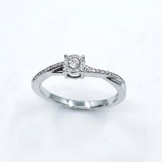 Anillo Oro Blanco 18k con Brillantes