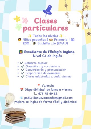 Clases de inglés en verano (precio negociable)