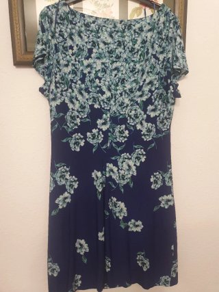 Vestido Antea floral azul talla 50
