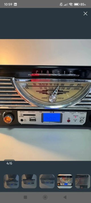 Tocadiscos Lauson Classic C Negro/Plata