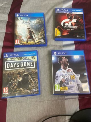 Consola PS4 Pro 1TB + 4 Juegos  con dos mandos