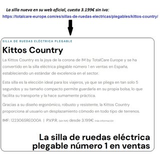 Silla de ruedas eléctrica Kittos Country