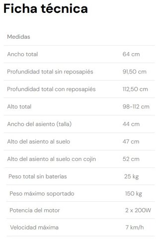Silla de ruedas eléctrica Kittos Country
