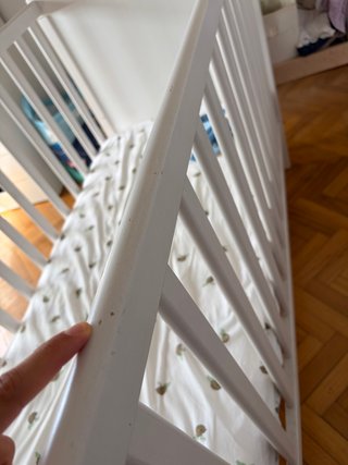 Cuna blanca IKEA Sundvik + colchón bebé