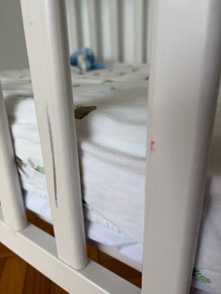 Cuna blanca IKEA Sundvik + colchón bebé