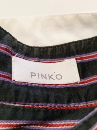 Camicia body Pinko righe colletto bianco