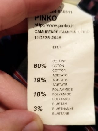 Camicia body Pinko righe colletto bianco