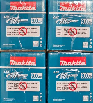 Set 4 Batterie Makita 18V 9Ah Nuove Sigillate