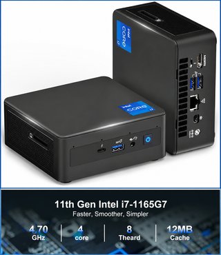 Intel NUC i7-1165G7 32GB RAM 1TB SSD MINI PC