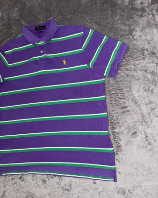 Polo Ralph Lauren vintage Rayas Morado talla XXL