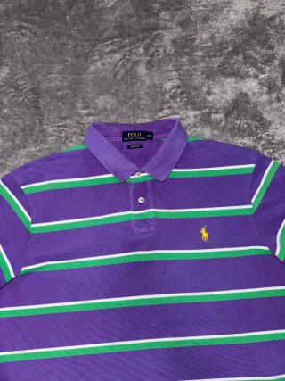 Polo Ralph Lauren vintage Rayas Morado talla XXL