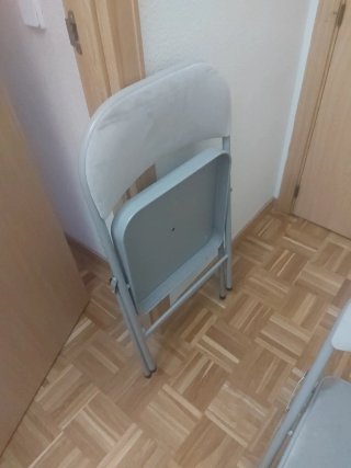 2 Sillas Plegables Grises
